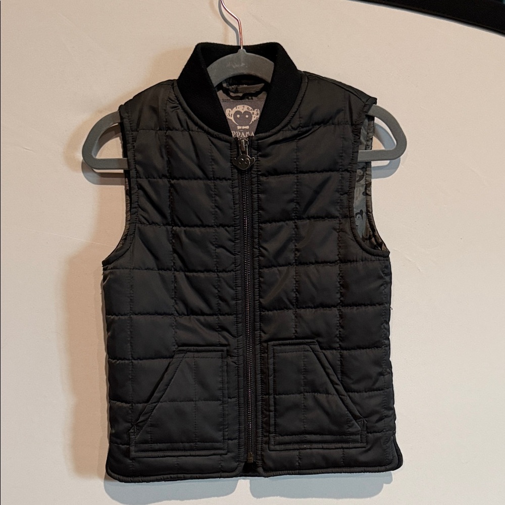 Appaman Black Quilted Vest